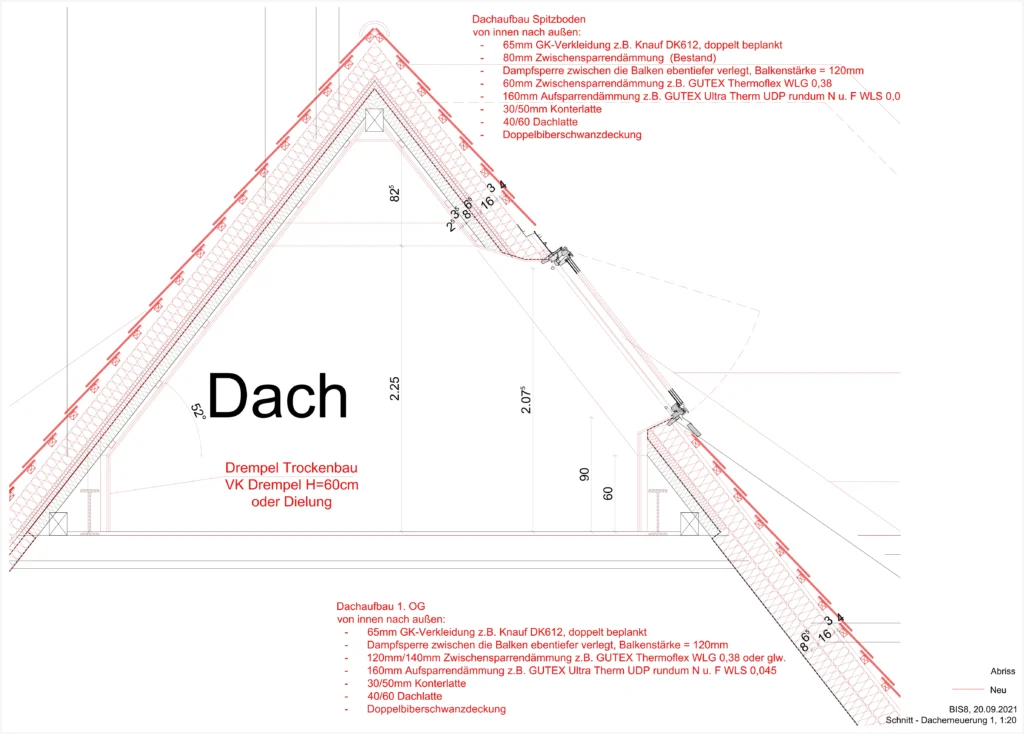 BIS8 - Dachumplanung Querschnitt